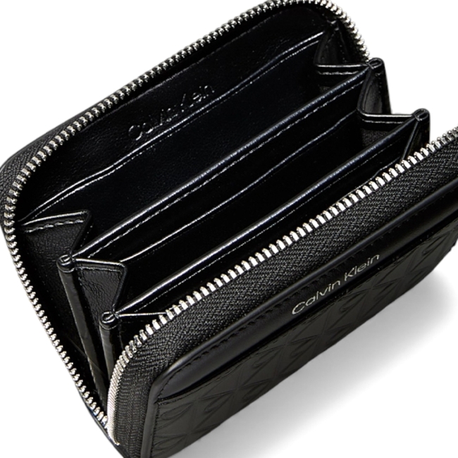 EMOSSED AOP MEDIUM ZIP AROUND