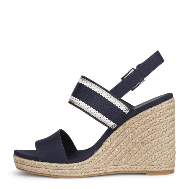 WEBBING HIGH WEDGE SANDAL