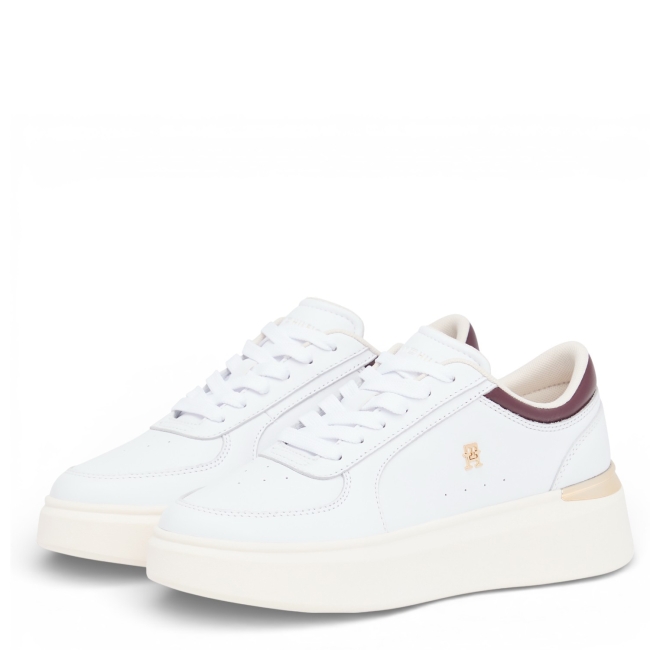 SHINY LEATHER PLATFORM SNEAKER