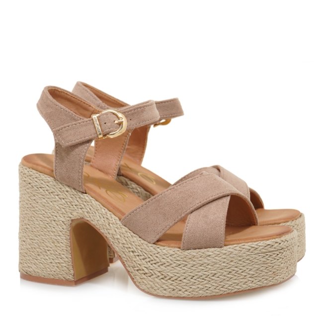 EXE HEELED SANDALS