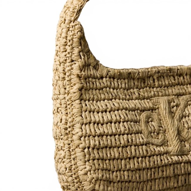 BOLD CK RAFFIA SM SHOULDER BAG