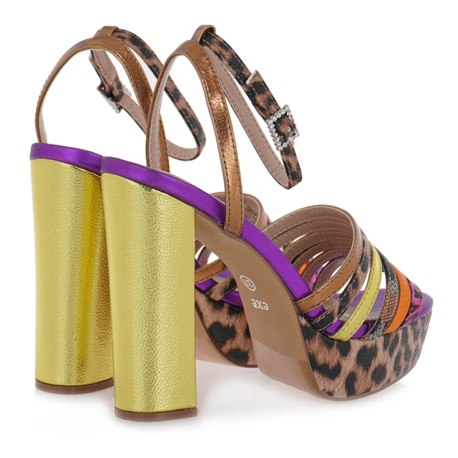 EXE HEELED SANDALS