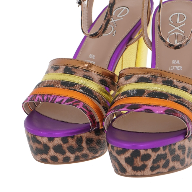 EXE HEELED SANDALS