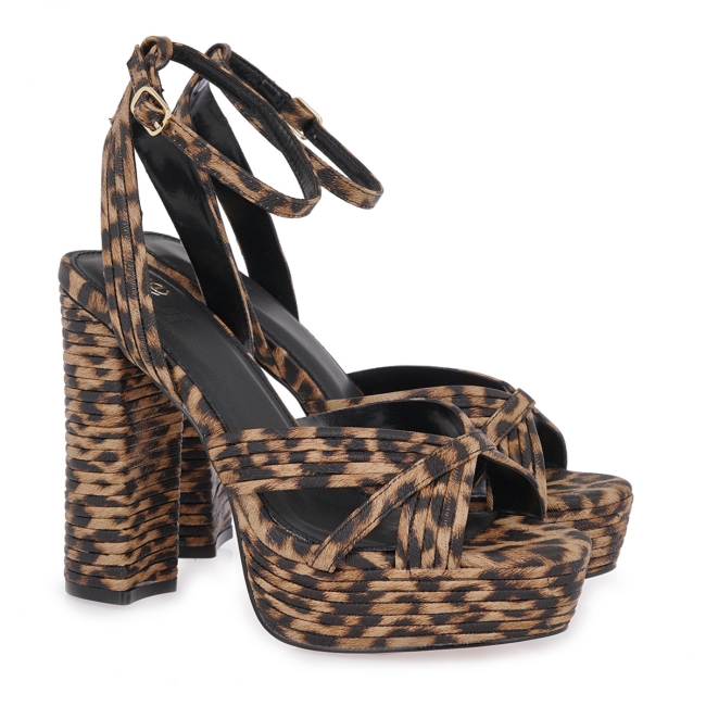 EXE HEELED SANDALS