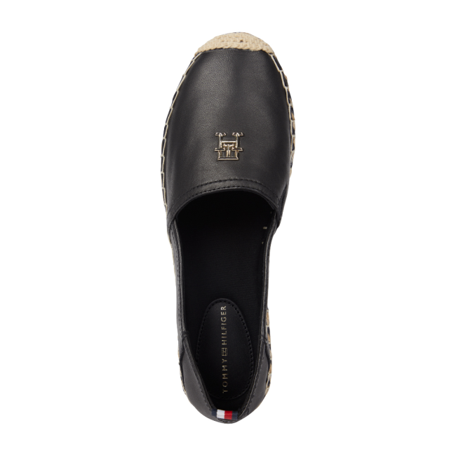 TH LEATHER FLAT ESPADRILLE