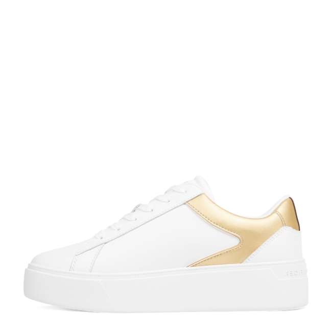 TH PLATFORM COURT SNEAKER GLD