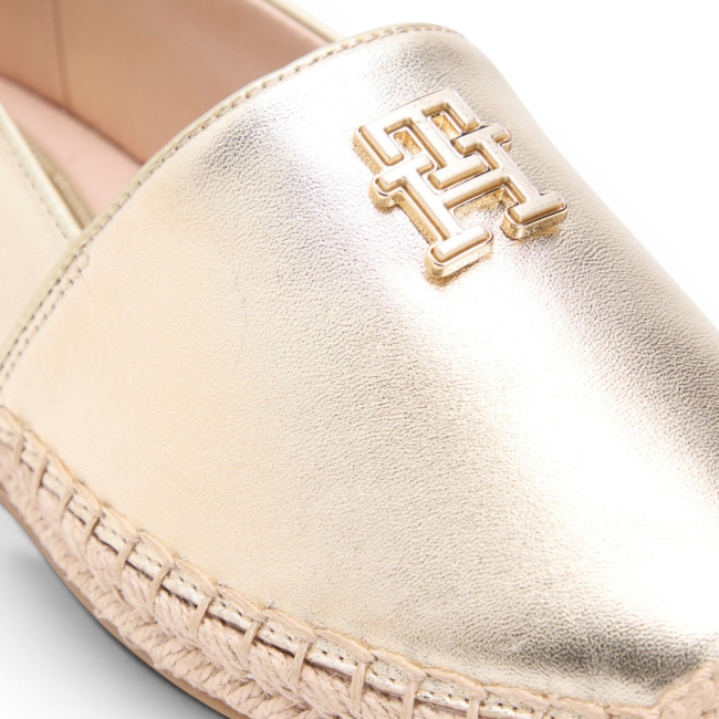 TH LOGO GOLD ESPADRILLE