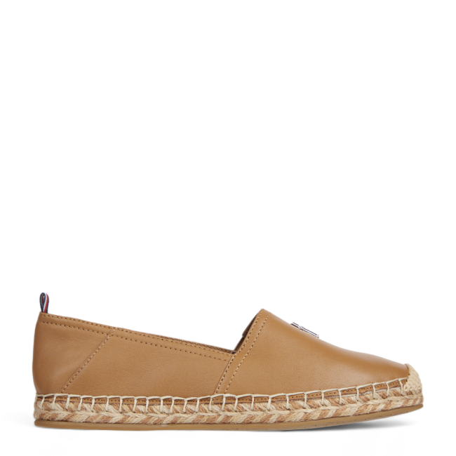 TH LEATHER FLAT ESPADRILLE