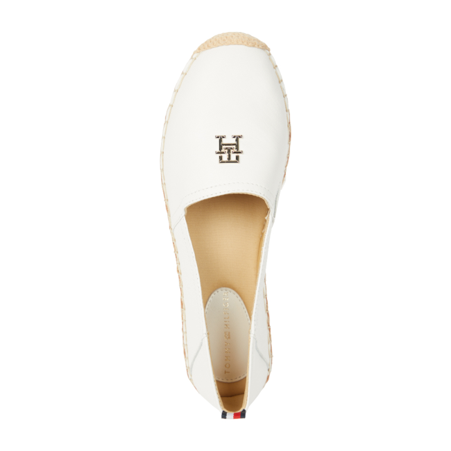 TH LEATHER FLAT ESPADRILLE