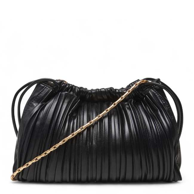 DRAWSTRING PLISSE CROSSBODY