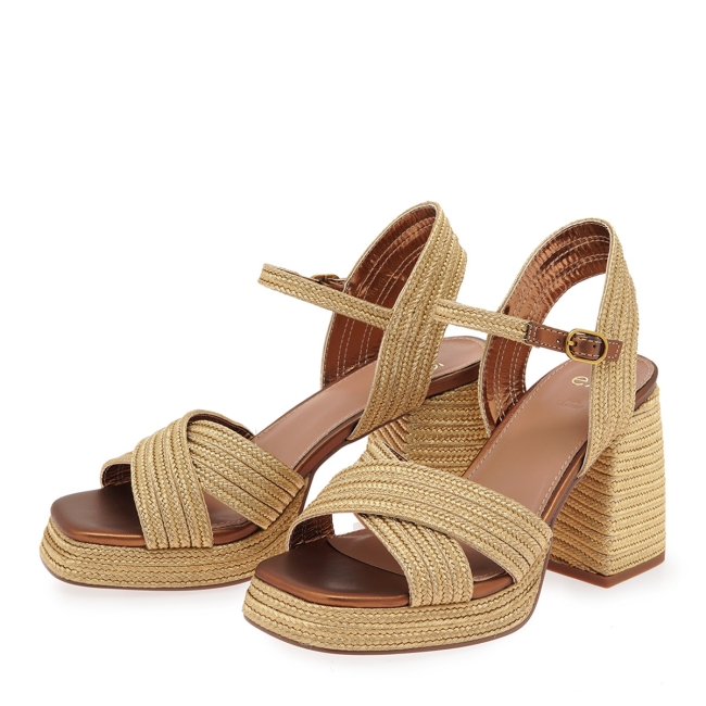 EXE HEELED SANDALS