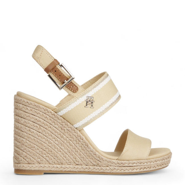 WEBBING HIGH WEDGE SANDAL