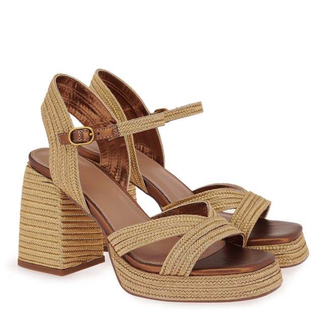 EXE HEELED SANDALS