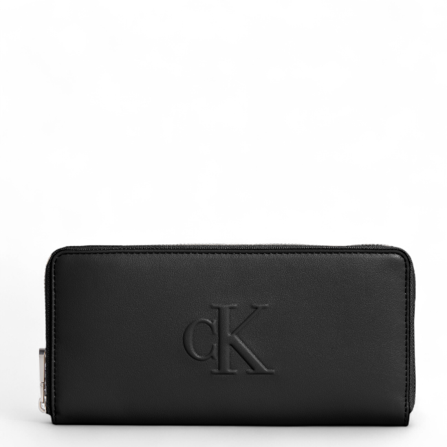 SCULPTED ZIP AROUND WALLET