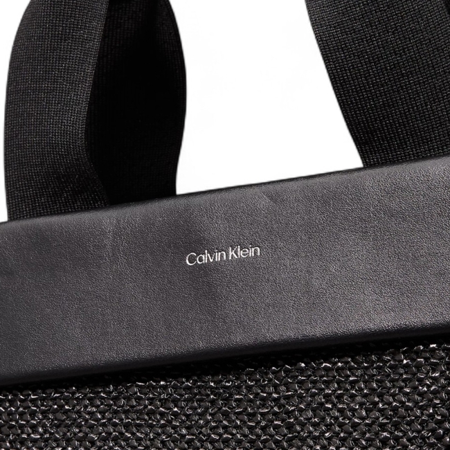 CK RAFFIA SMALL TOTE CROSSBODY