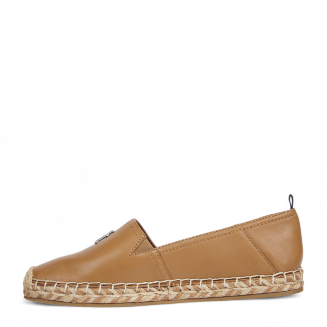 TH LEATHER FLAT ESPADRILLE