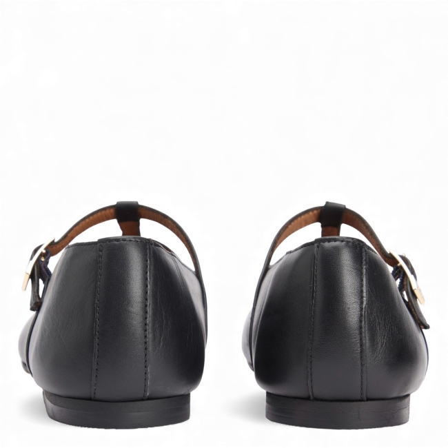SMOOTH LEATHER T-BAR BALLERINA