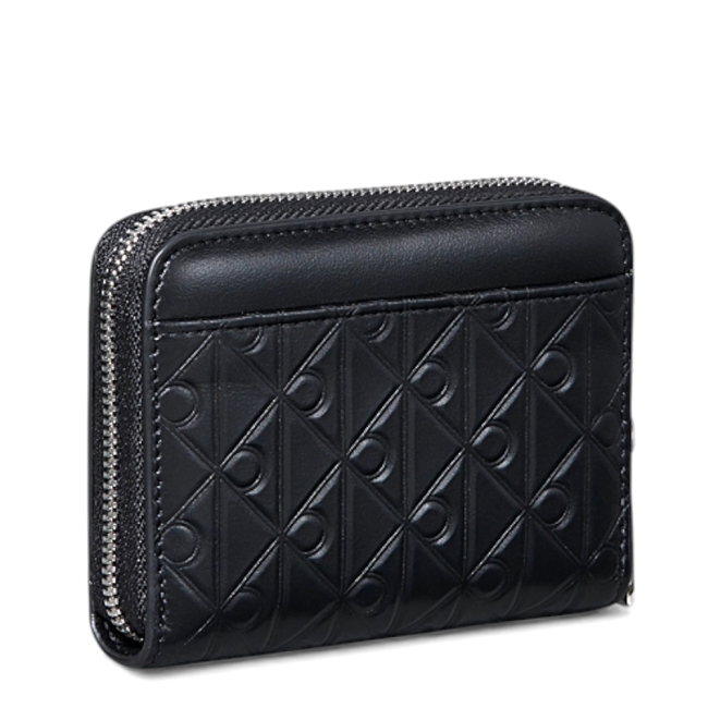 EMOSSED AOP MEDIUM ZIP AROUND