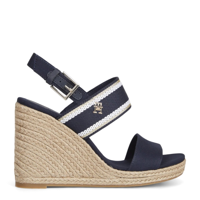 WEBBING HIGH WEDGE SANDAL