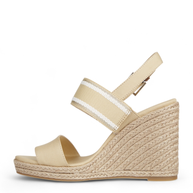 WEBBING HIGH WEDGE SANDAL