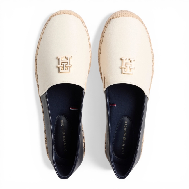 TH LOGO LEATHER ESPADRILLE