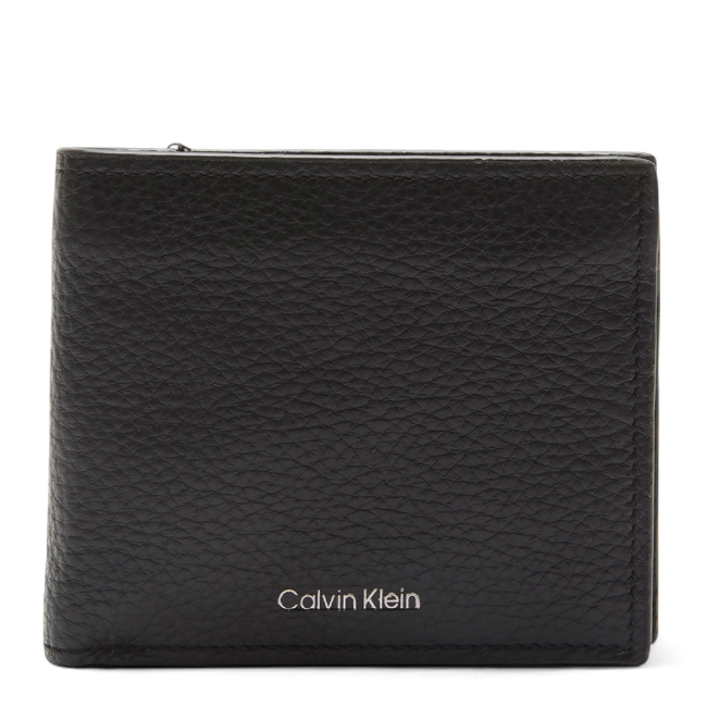 CK LEATHER BILLFOLD W ZIP COIN