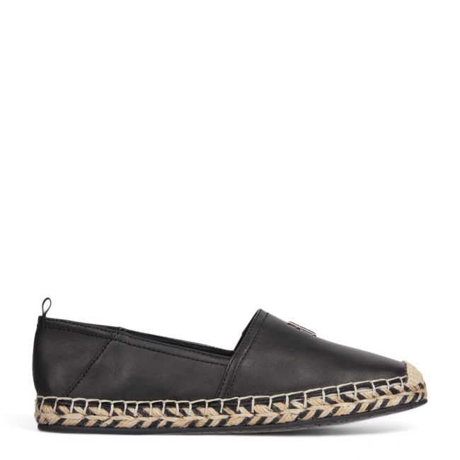 TH LEATHER FLAT ESPADRILLE