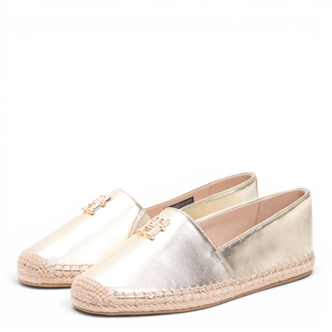 TH LOGO GOLD ESPADRILLE