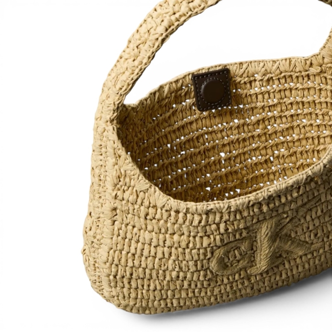 BOLD CK RAFFIA SM SHOULDER BAG