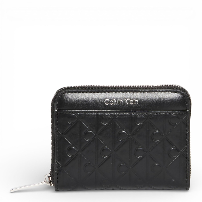 EMOSSED AOP MEDIUM ZIP AROUND