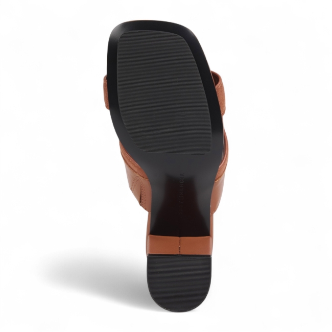 LEATHER & SUEDE BLOCK HEEL MUL