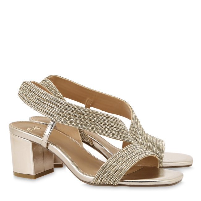 EXE HEELED SANDALS