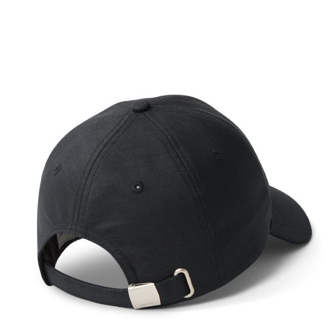 EMB LOGO LINEN BASEBALL CAP