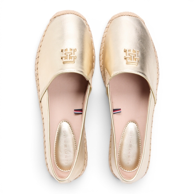 TH LOGO GOLD ESPADRILLE