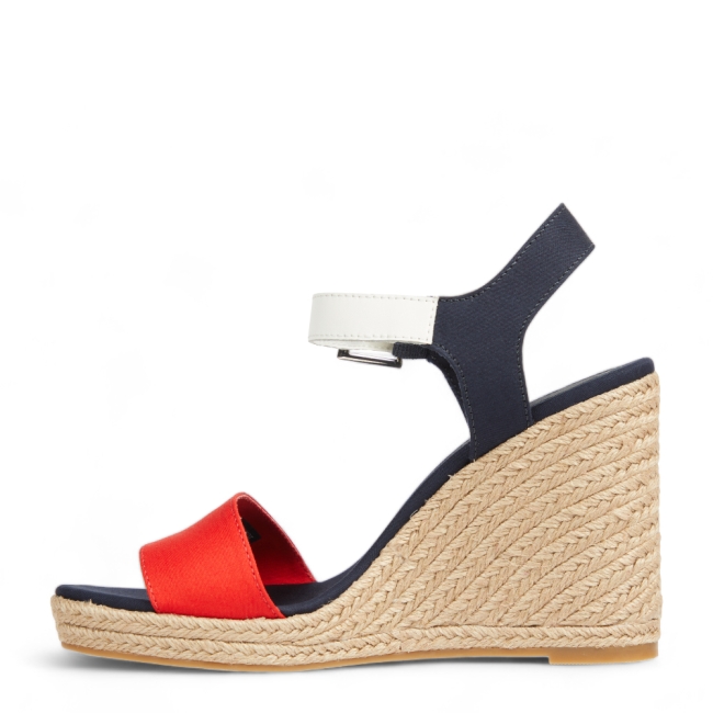 STRIPES WEDGE SANDAL