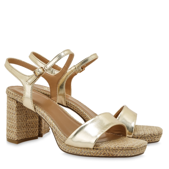 EXE HEELED SANDALS