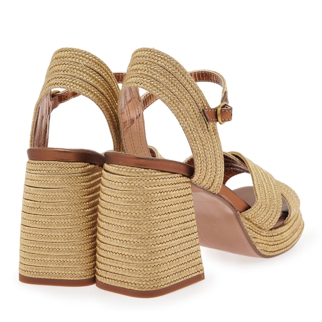 EXE HEELED SANDALS