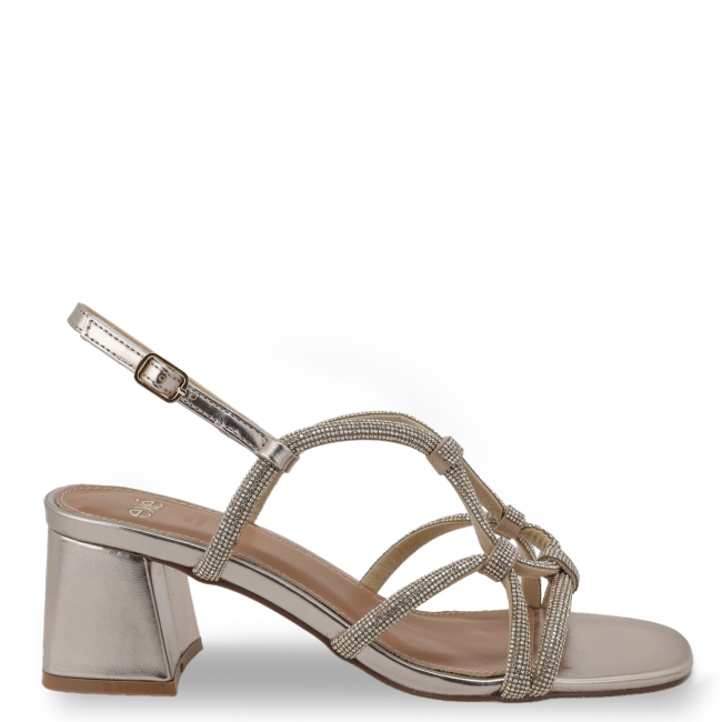 EXE HEELED SANDALS