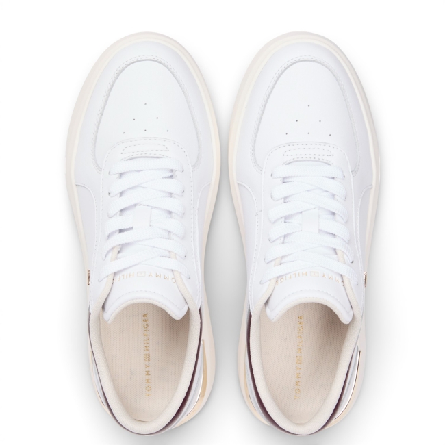 SHINY LEATHER PLATFORM SNEAKER