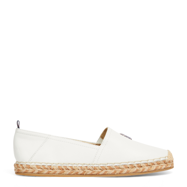 TH LEATHER FLAT ESPADRILLE