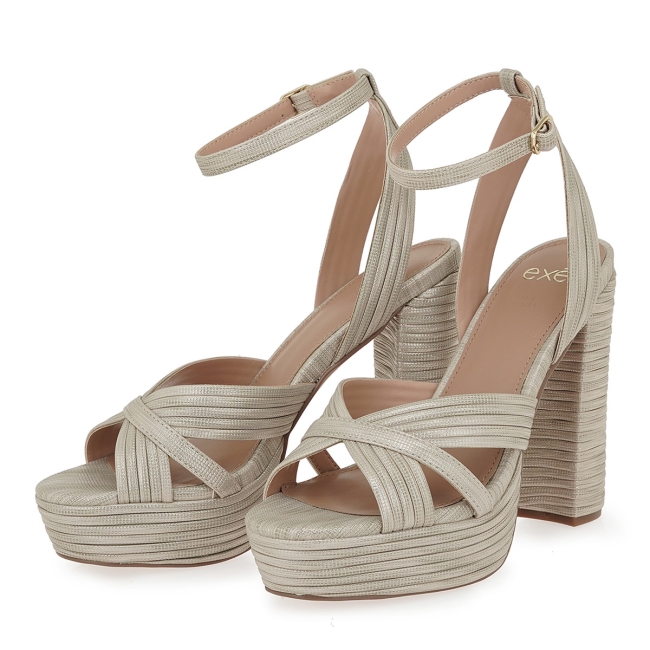 EXE HEELED SANDALS