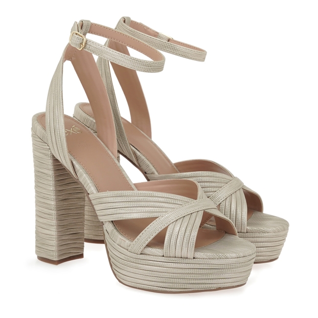 EXE HEELED SANDALS