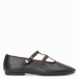 SMOOTH LEATHER T-BAR BALLERINA