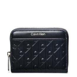 EMOSSED AOP MEDIUM ZIP AROUND