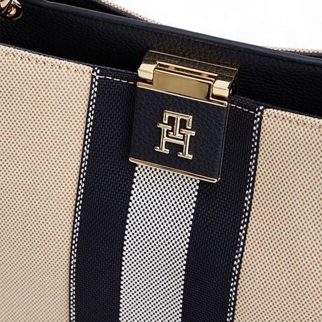 TH HER MINI TOTE CANVAS STRIPE