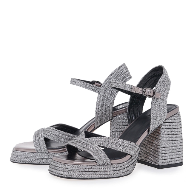 EXE HEELED SANDALS