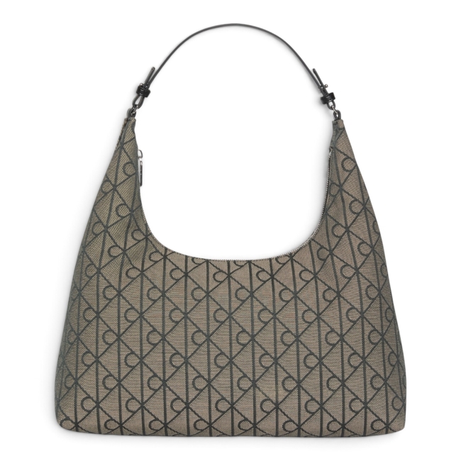 EMBLEM JACQUARD SHOULDER BAG