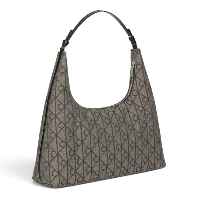 EMBLEM JACQUARD SHOULDER BAG