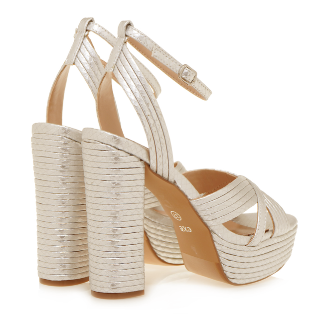 EXE HEELED SANDALS