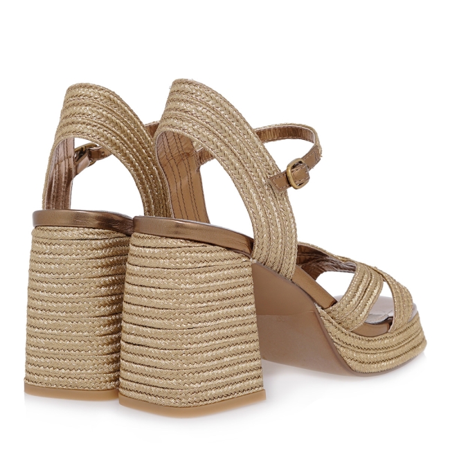 EXE HEELED SANDALS